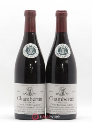 Chambertin Grand Cru Cuvée Héritiers Latour Louis Latour (Domaine)  2006 - Lot of 2 Bottles