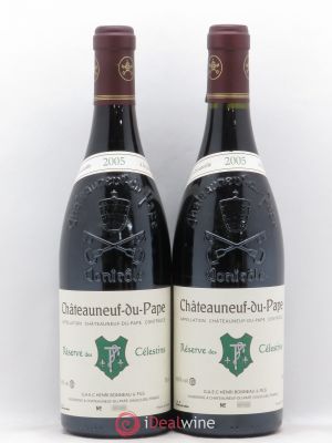 Châteauneuf-du-Pape Réserve des Célestins Henri Bonneau & Fils  2005 - Lot of 2 Bottles