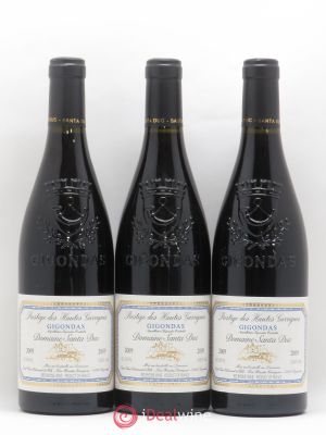 Gigondas Santa Duc (Domaine) Prestige des Hautes Garrigues Famille Gras  2009 - Lot of 3 Bottles