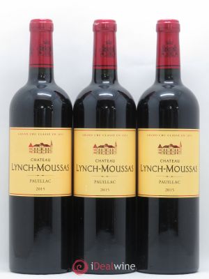 Château Lynch Moussas 5ème Grand Cru Classé  2015 - Lot of 3 Bottles