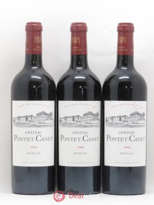 Château Pontet Canet 5ème Grand Cru Classé  2005 - Lot of 3 Bottles