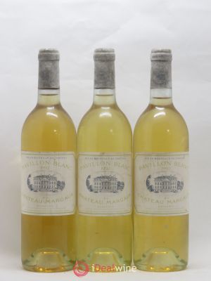 Pavillon Blanc du Château Margaux  1992 - Lot of 3 Bottles
