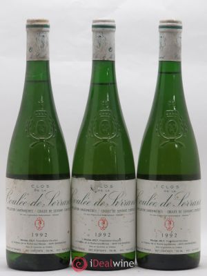 Savennières Clos de la Coulée de Serrant Vignobles de la Coulée de Serrant - Nicolas Joly  1992 - Lot of 3 Bottles
