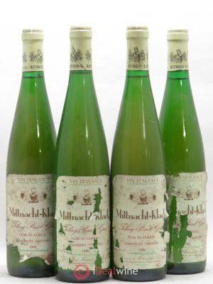 Pinot Gris (Tokay) Vendanges Tardives Clos Saint Ulrich Mittnacht Klack 1990 - Lot of 4 Bottles