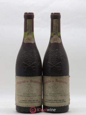 Châteauneuf-du-Pape Château de Beaucastel Jean-Pierre & François Perrin  1986 - Lot of 2 Bottles