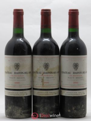 Haut Médoc Château Dasvin Bel-Air (no reserve) 2000 - Lot of 3 Bottles