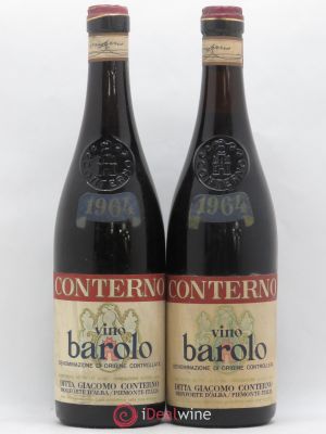 Barolo DOCG Giacomo Conterno  1964 - Lot of 2 Bottles