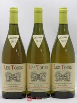 IGP Vaucluse (Vin de Pays de Vaucluse) Les Tours Grenache Blanc E.Reynaud  2016 - Lot of 3 Bottles