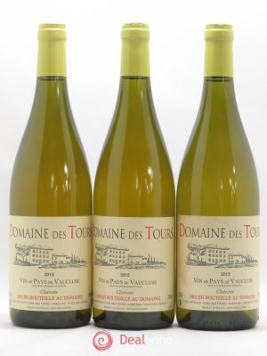 IGP Vaucluse (Vin de Pays de Vaucluse) Domaine des Tours E.Reynaud Clairette 2015 - Lot of 3 Bottles