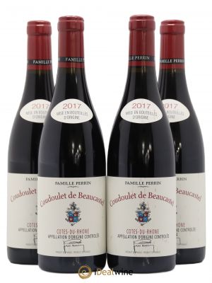 Côtes du Rhône Coudoulet de Beaucastel Jean-Pierre & François Perrin  2017 - Lot of 4 Bottles