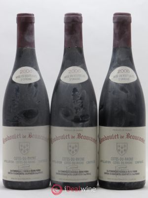 Côtes du Rhône Coudoulet de Beaucastel Jean-Pierre et François Perrin  2006 - Lot of 3 Bottles