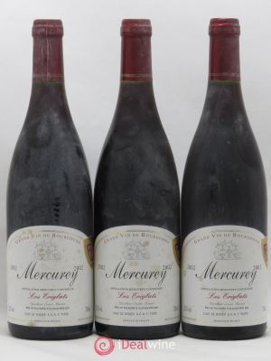 Mercurey Les Eriglats Cave de Bissey 2002 - Lot of 3 Bottles