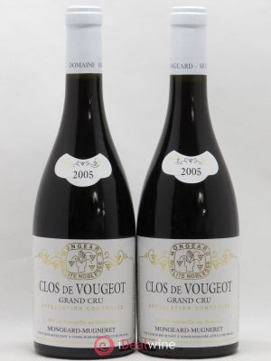 Clos de Vougeot Grand Cru Mongeard-Mugneret (Domaine)  2005 - Lot de 2 Bouteilles