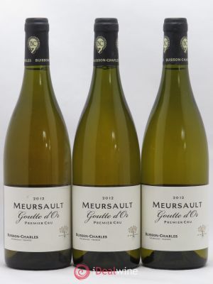 Meursault 1er Cru La Goutte d'Or Buisson-Charles (Domaine)  2012 - Lot of 3 Bottles