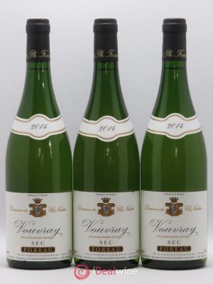 Vouvray Sec Clos Naudin - Philippe Foreau  2014 - Lot of 3 Bottles