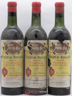 Château Rouget (sans prix de réserve) 1959 - Lot de 3 Bouteilles