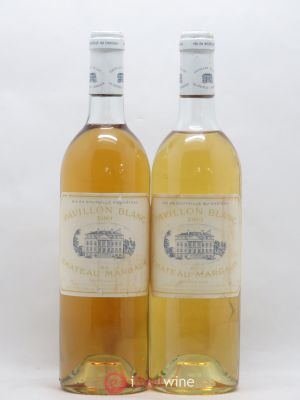 Pavillon Blanc du Château Margaux  1989 - Lot of 2 Bottles