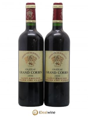 Château Grand Corbin Grand Cru Classé  2006 - Lot of 2 Bottles