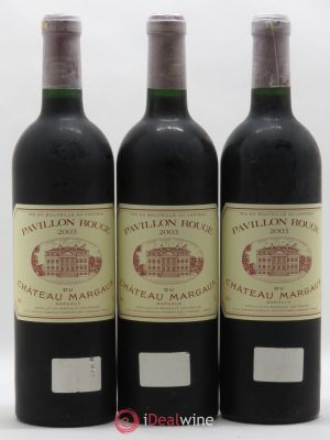 Pavillon Rouge du Château Margaux Second Vin  2003 - Lot de 3 Bouteilles