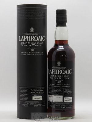 Laphroaig 27 years 1980 Of. Oloroso Sherry Cask Limited Edition 972 Botlles Vintage Black Label   - Lot de 1 Bouteille
