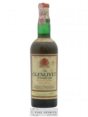 Glenlivet 12 years Of. Unblended all malt Scotch Whisky Giovinetti Import   - Lot of 1 Bottle