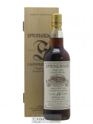 Springbank 34 years 1966 Of. One of 300 Lateltin Lanz Ingold Ag Private Bottling   - Lot de 1 Bouteille