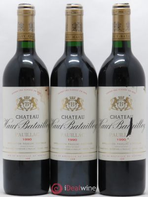 Château Haut Batailley 5ème Grand Cru Classé  1990 - Lot of 3 Bottles
