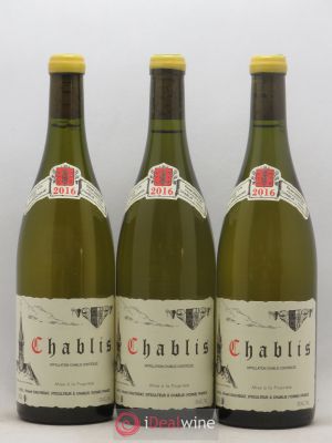Chablis René et Vincent Dauvissat  2016 - Lot of 3 Bottles