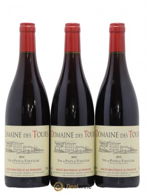 IGP Vaucluse (Vin de Pays de Vaucluse) Domaine des Tours E.Reynaud  2015 - Lot de 3 Bouteilles