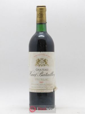 Château Haut Batailley 5ème Grand Cru Classé  1981 - Lot of 1 Bottle