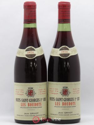 Nuits Saint-Georges 1er Cru Les Boudots Jean Grivot  1974 - Lot of 2 Bottles