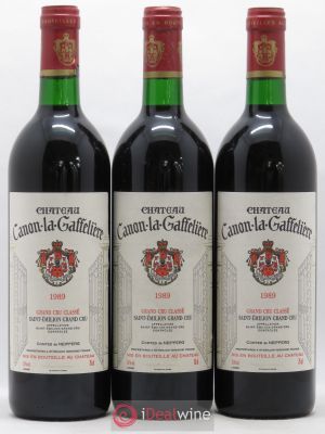 Château Canon la Gaffelière 1er Grand Cru Classé B  1989 - Lot of 3 Bottles