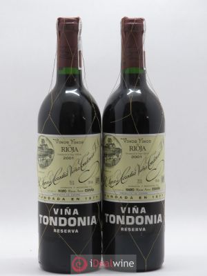 Rioja DOCa Vina Tondonia Reserva R. Lopez de Heredia  2001 - Lot of 2 Bottles