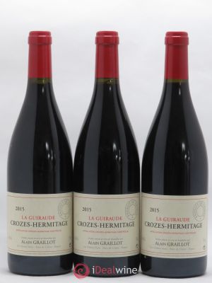 Crozes-Hermitage La Guiraude Domaine Graillot  2015 - Lot of 3 Bottles