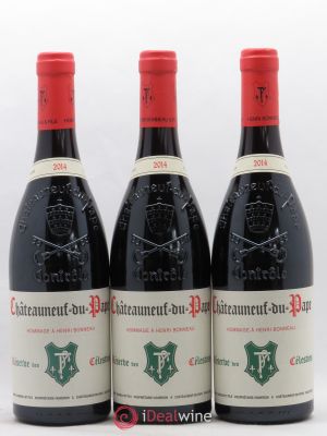 Châteauneuf-du-Pape Réserve des Célestins Henri Bonneau & Fils Hommage à Henri Bonneau 2014 - Lot of 3 Bottles