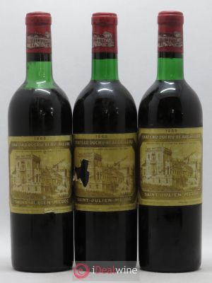 Château Ducru Beaucaillou 2ème Grand Cru Classé  1968 - Lot of 3 Bottles
