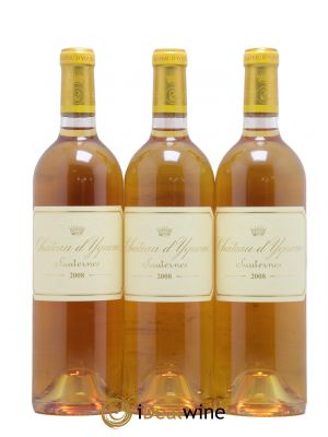 Château d'Yquem 1er Cru Classé Supérieur  2008 - Lotto di 3 Bottiglie
