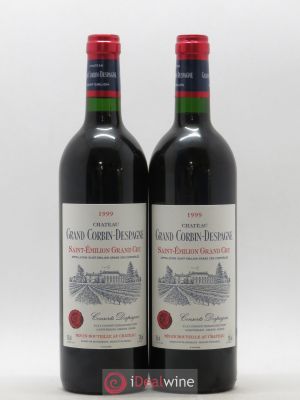 Château Grand Corbin Despagne Grand Cru Classé  1999 - Lot de 2 Bouteilles