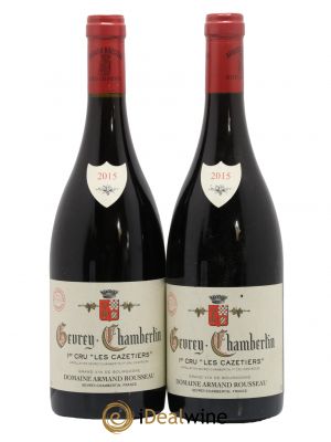 Gevrey-Chambertin 1er Cru Les Cazetiers Armand Rousseau (Domaine)  2015 - Lot of 2 Bottles