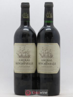 Amiral de Beychevelle Second Vin  1998 - Lot de 2 Bouteilles