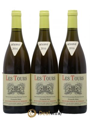 IGP Vaucluse (Vin de Pays de Vaucluse) Les Tours Grenache Blanc Emmanuel Reynaud 2016 - Lot de 3 Bottles