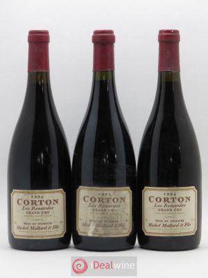 Corton Grand Cru Les Renardes Michel Mallard et Fils 1994 - Lot of 3 Bottles