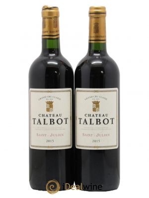 Château Talbot 4ème Grand Cru Classé 2015 - Lot de 2 Bottles