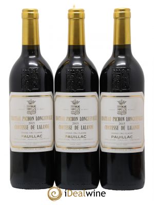 Château Pichon Longueville Comtesse de Lalande 2ème Grand Cru Classé  2015 - Lot of 3 Bottles