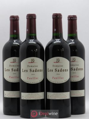 Pauillac Domaine Les Sadons (no reserve) 2014 - Lot of 4 Bottles