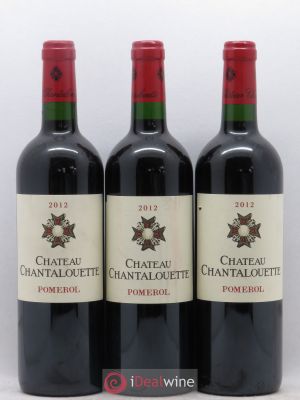 Pomerol Chateau Chantalouette (no reserve) 2012 - Lot of 3 Bottles