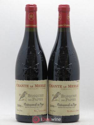 Châteauneuf-du-Pape Bosquet des Papes Chante Le Merle Vieilles Vignes (sans prix de réserve) 2004 - Lot de 2 Bouteilles