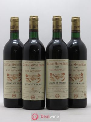 Lussac Saint-Emilion Château Mayne Blanc Cuvée Saint Vincent (no reserve) 1985 - Lot of 4 Bottles