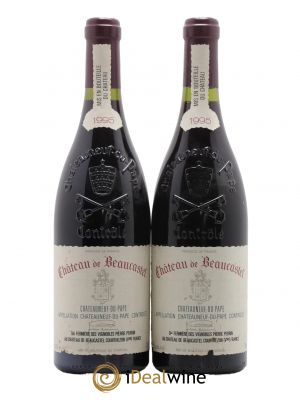 Châteauneuf-du-Pape Château de Beaucastel Famille Perrin  1995 - Lot of 2 Bottles