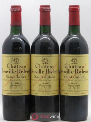 Château Léoville Poyferré 2ème Grand Cru Classé  1986 - Lot of 3 Bottles